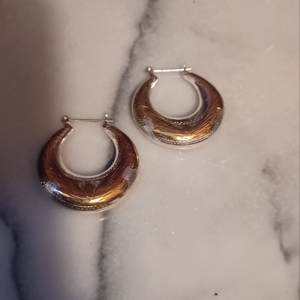 Sterling silver hoops